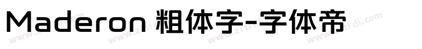 Maderon 粗体字字体转换